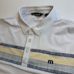 Travis‎ Mathew Men's XL Striped Polo Shirt Multicolor Short Sleeve